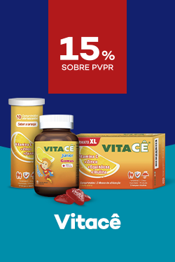 Marca Vitace com destaque promocional de 15% sobre pre&ccedil;o de Venda ao P&uacute;blico Recomendado